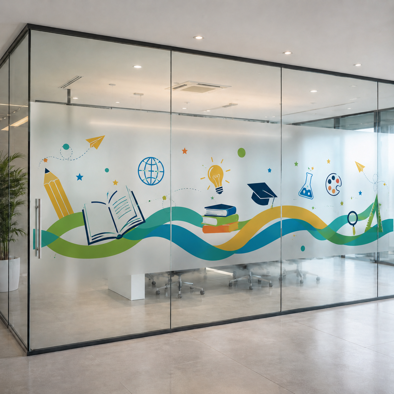 EduWave Decorative Glass Film