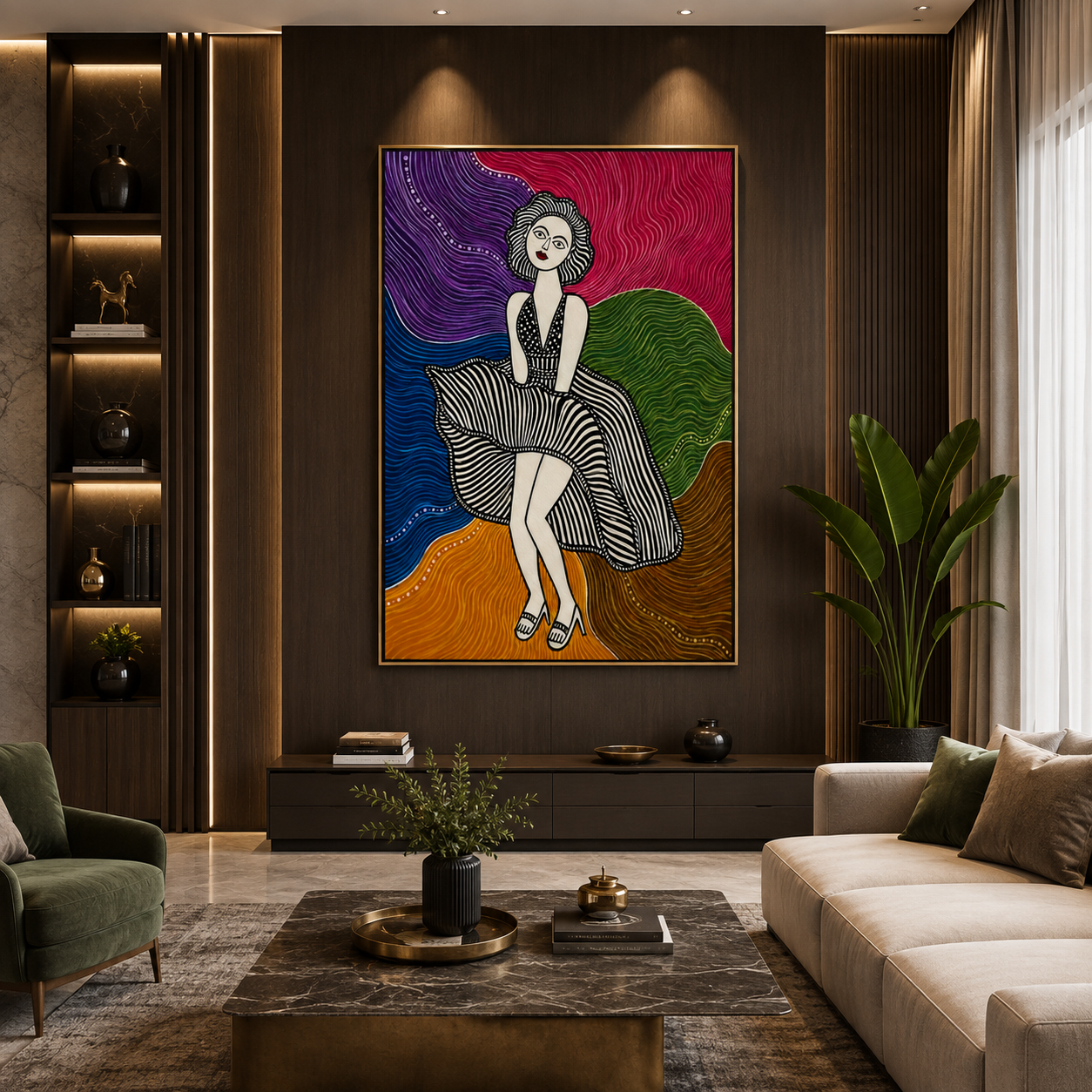 Vibrant Woman Abstract Contemporary Wall Art