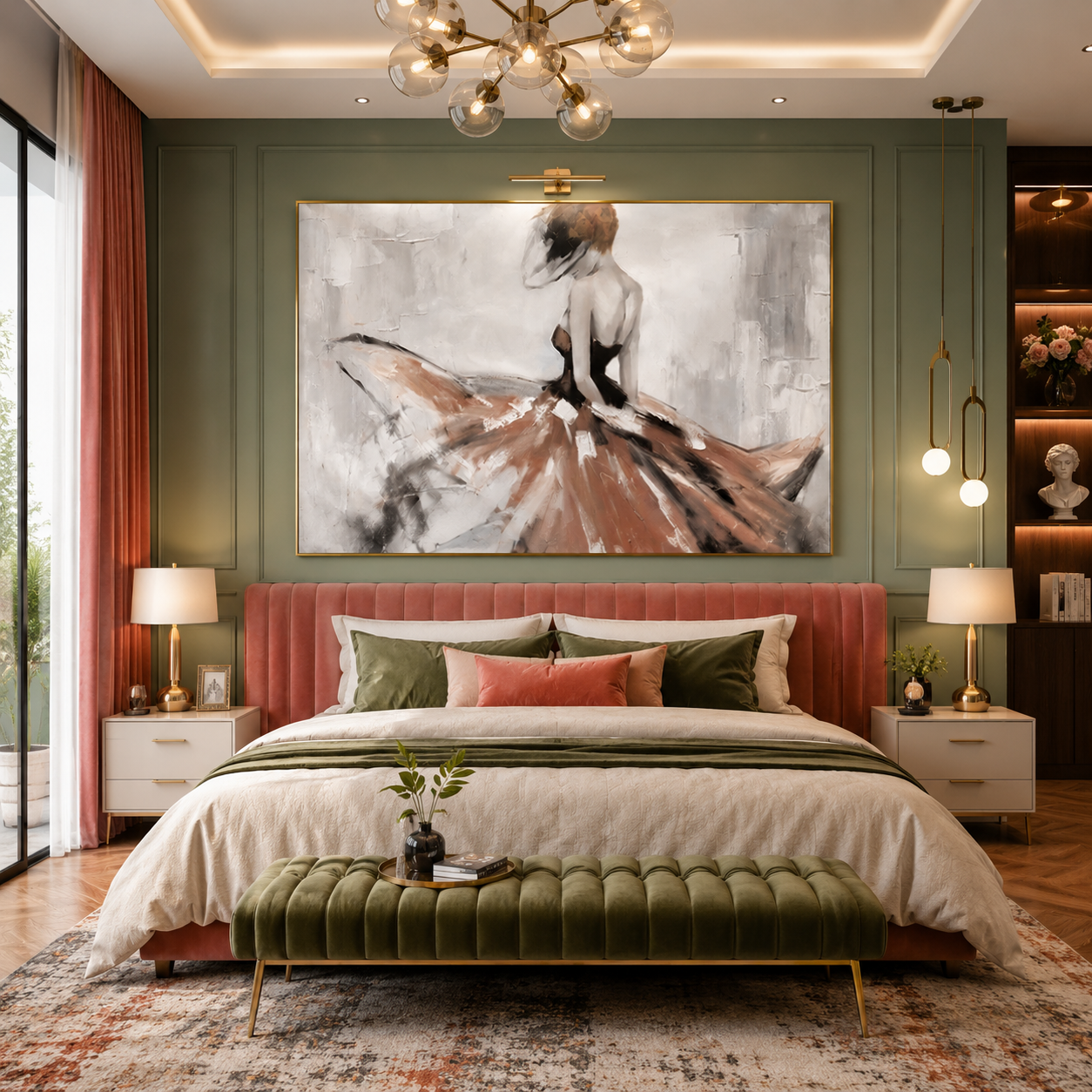 Grace in Motion – Luxury Abstract Woman Wall Painting