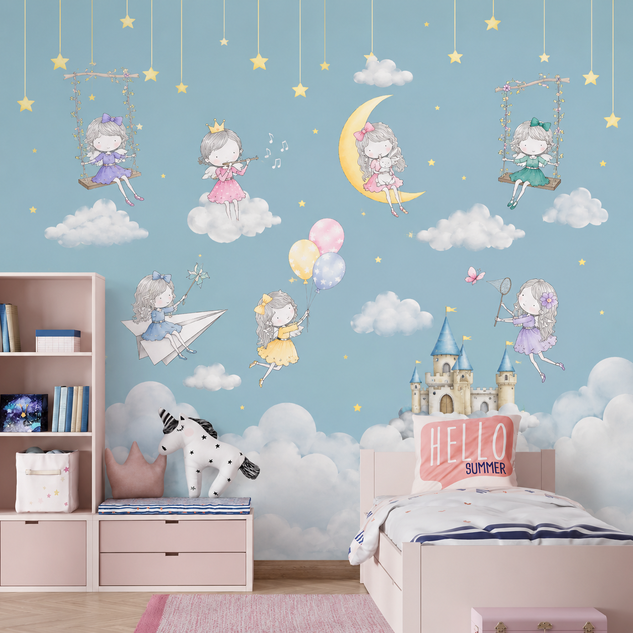 Magical Fairy Sky Kids Wallpaper