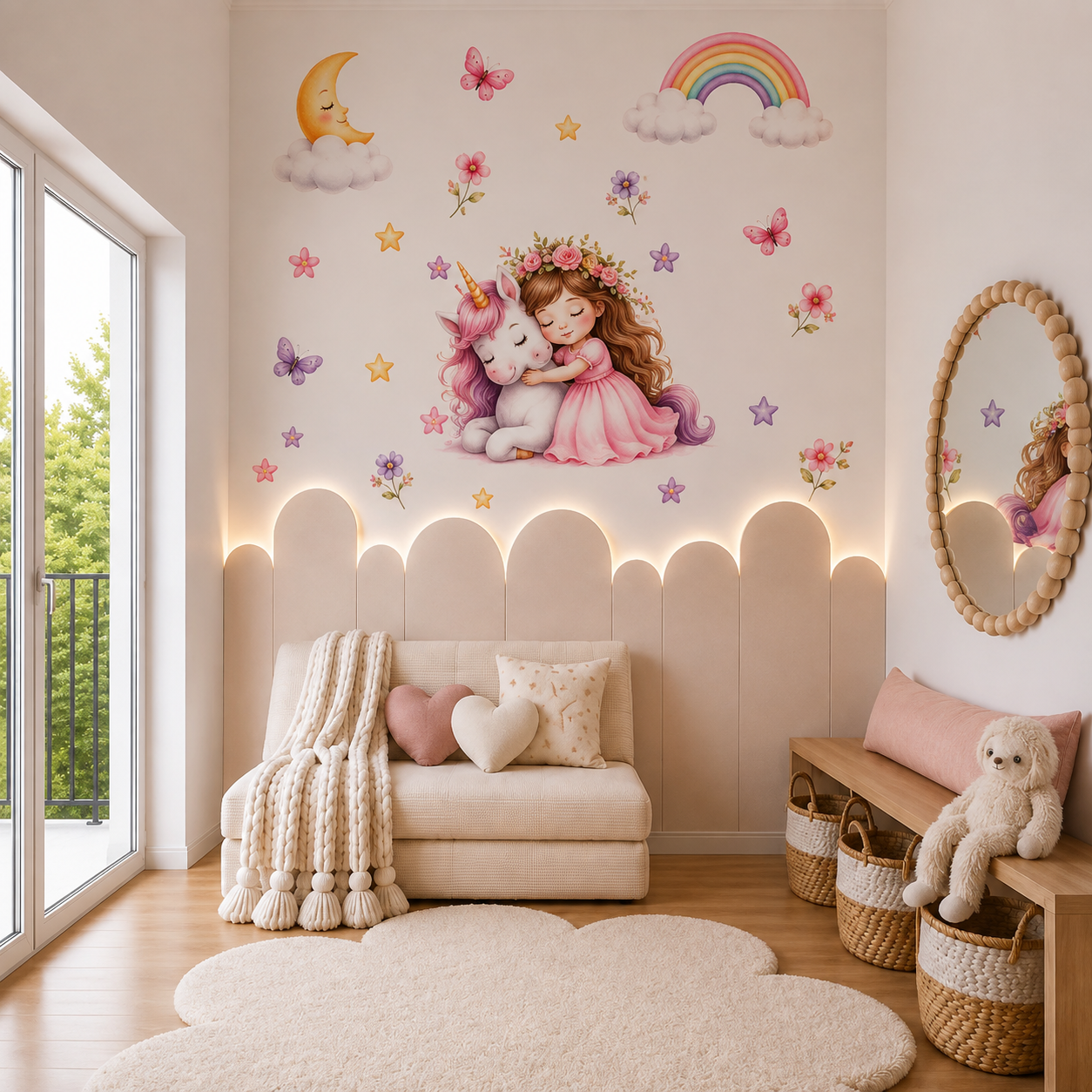 Dreamy Unicorn Princess Kids Wallpaper