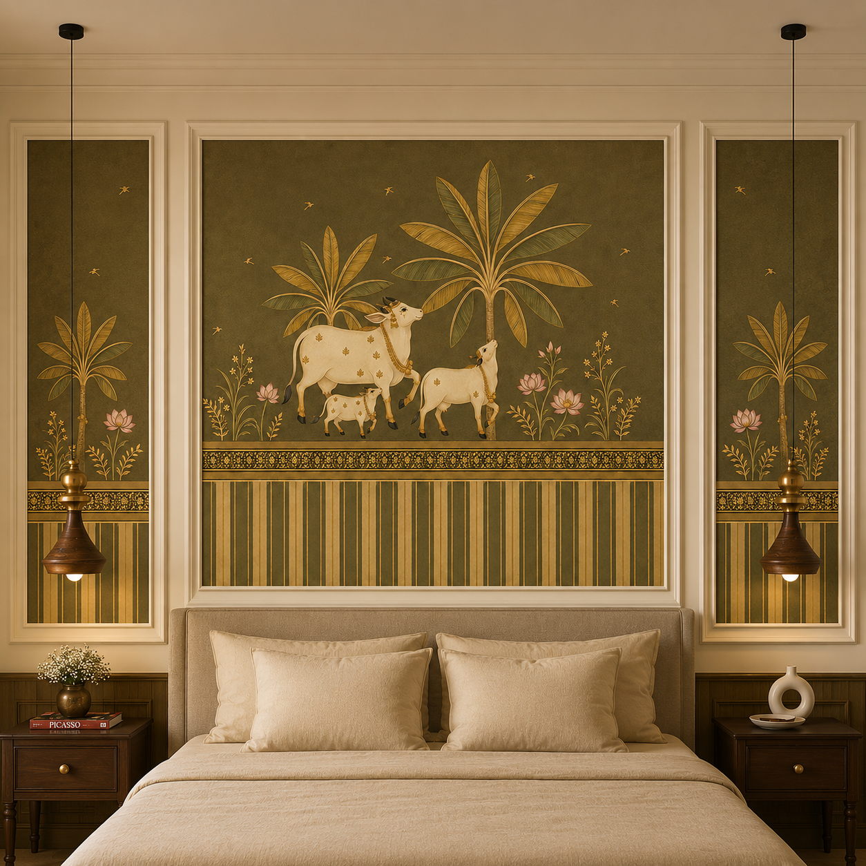 Sacred Cow Heritage Botanical Wallpaper