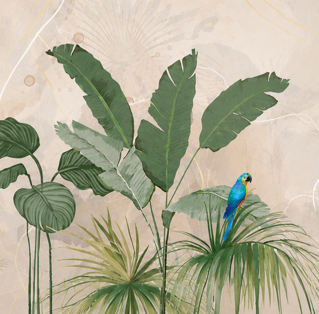 Tropical Serenity Botanical Wallpaper thumb 3