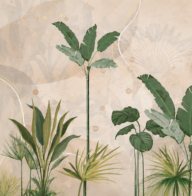 Tropical Serenity Botanical Wallpaper thumb 4