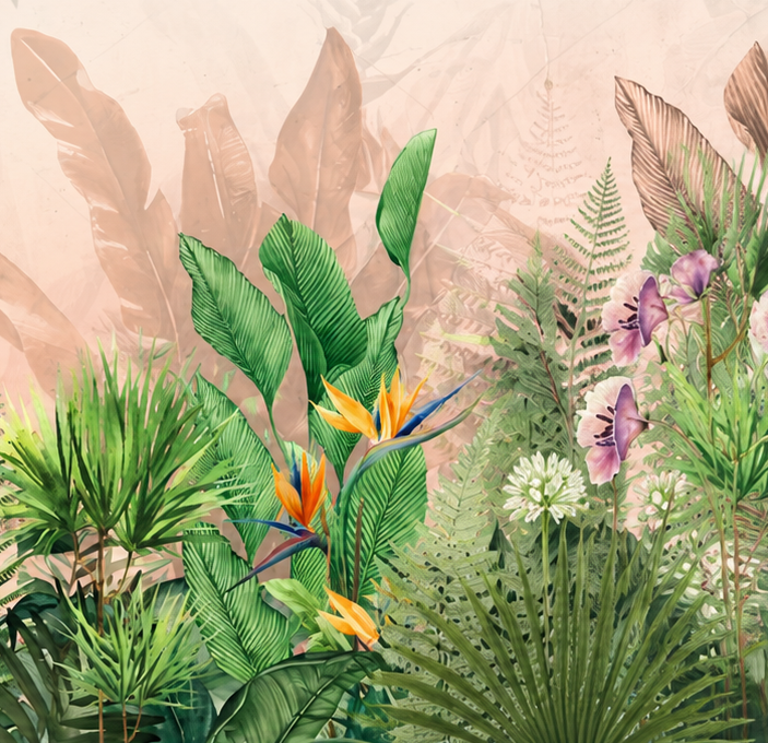 Tropical Blossom Garden Wallpaper thumb 3