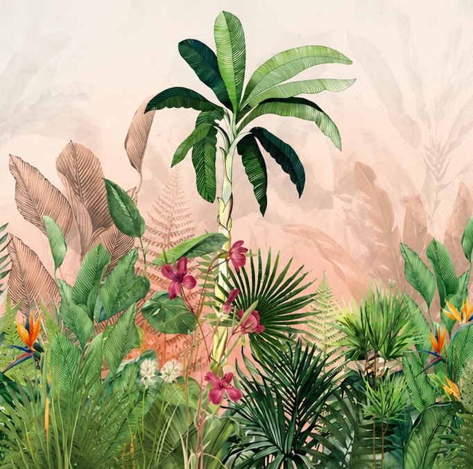 Tropical Blossom Garden Wallpaper thumb 4