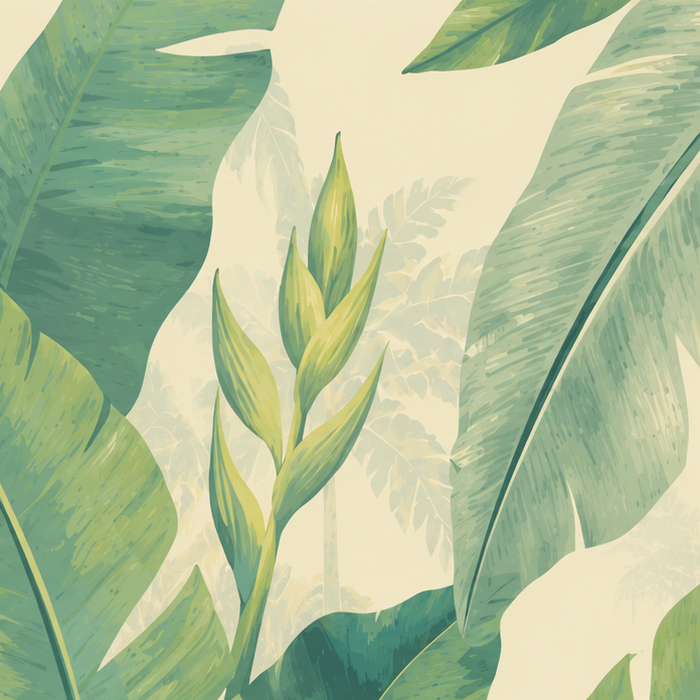 Tropical Banana Leaves Wallpaper – Premium Botanical Wall Mural thumb 3
