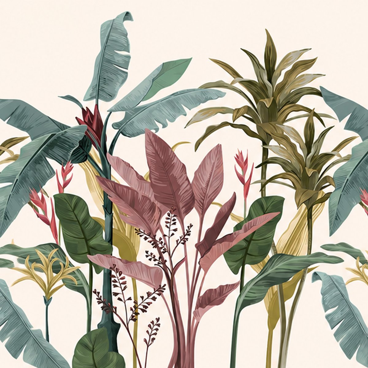 Luxury Tropical Botanical Wallpaper – Premium Bedroom Wall Mural thumb 4
