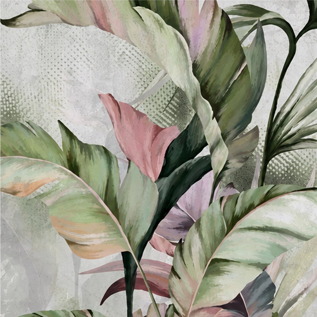 Soft Watercolor Tropical Wallpaper – Premium Botanical Wall Mural thumb 4