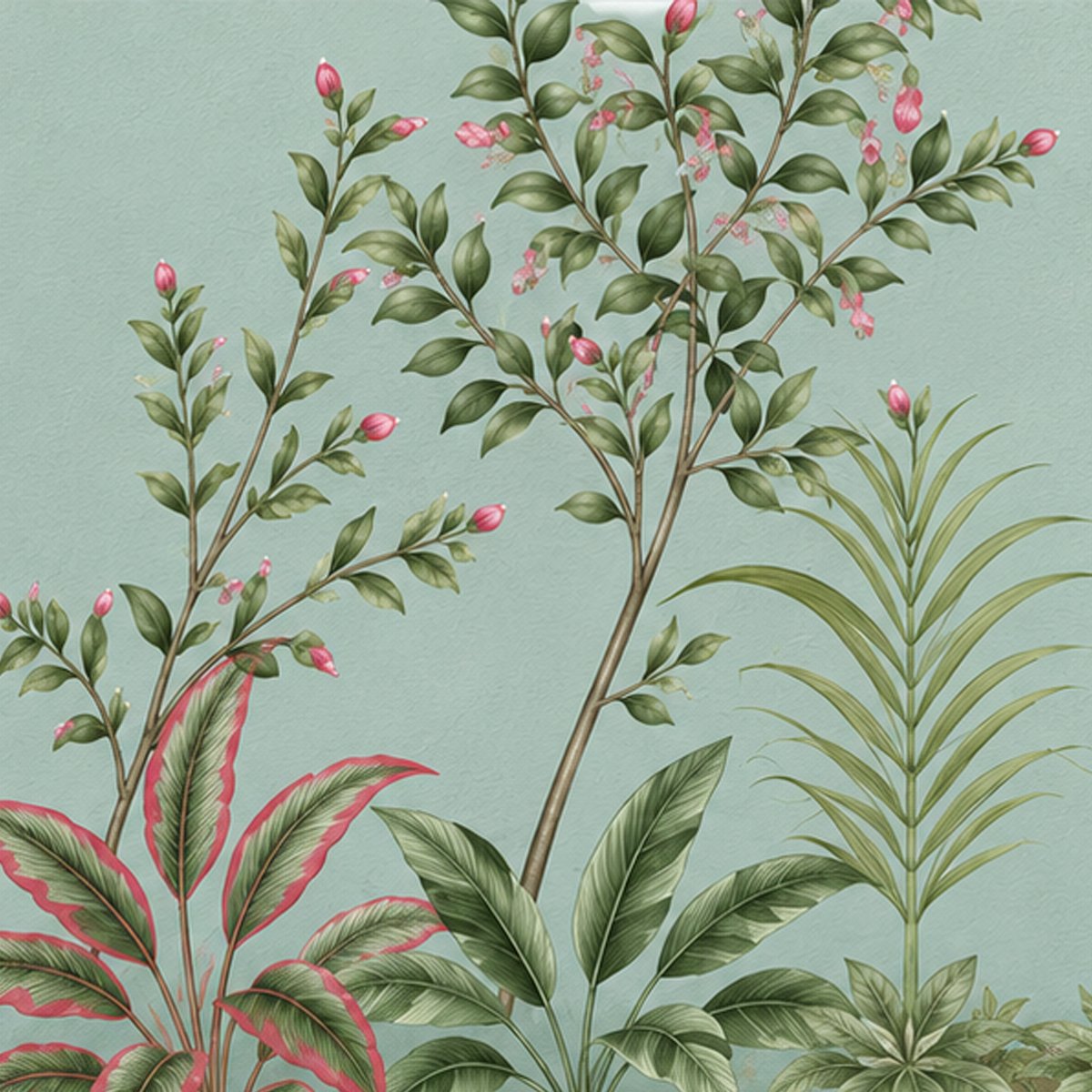 Luxury Tropical Garden Wallpaper – Premium Botanical Wall Mural thumb 3