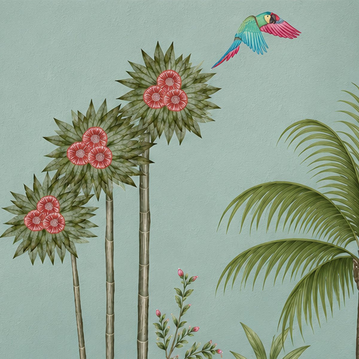 Luxury Tropical Garden Wallpaper – Premium Botanical Wall Mural thumb 4