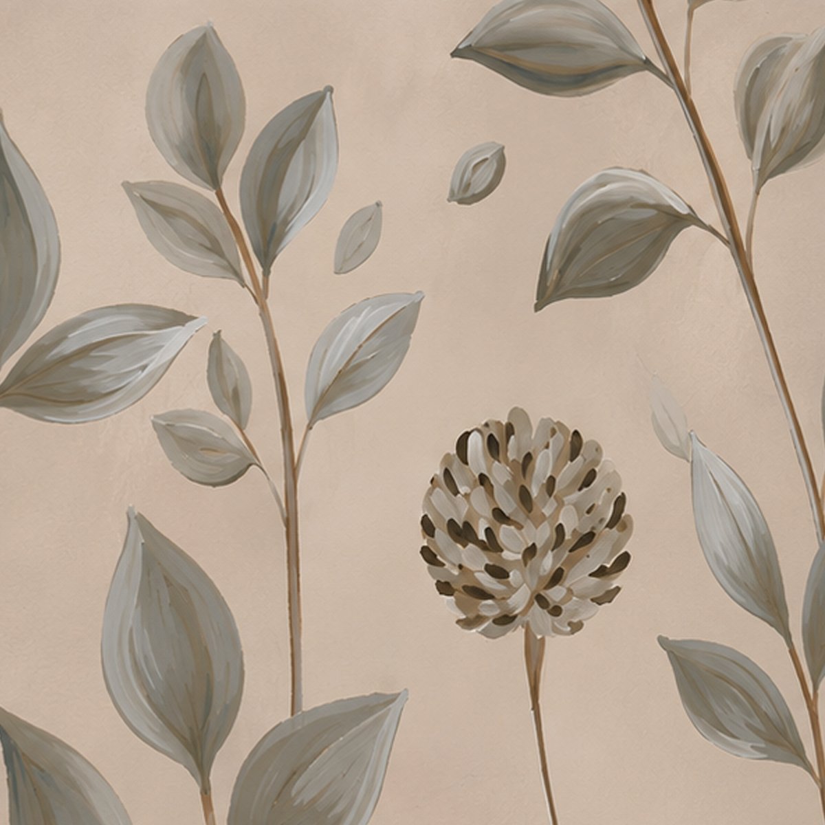 Elegant Peacock Botanical Wallpaper – Luxury Nature-Inspired Wall Mural thumb 2