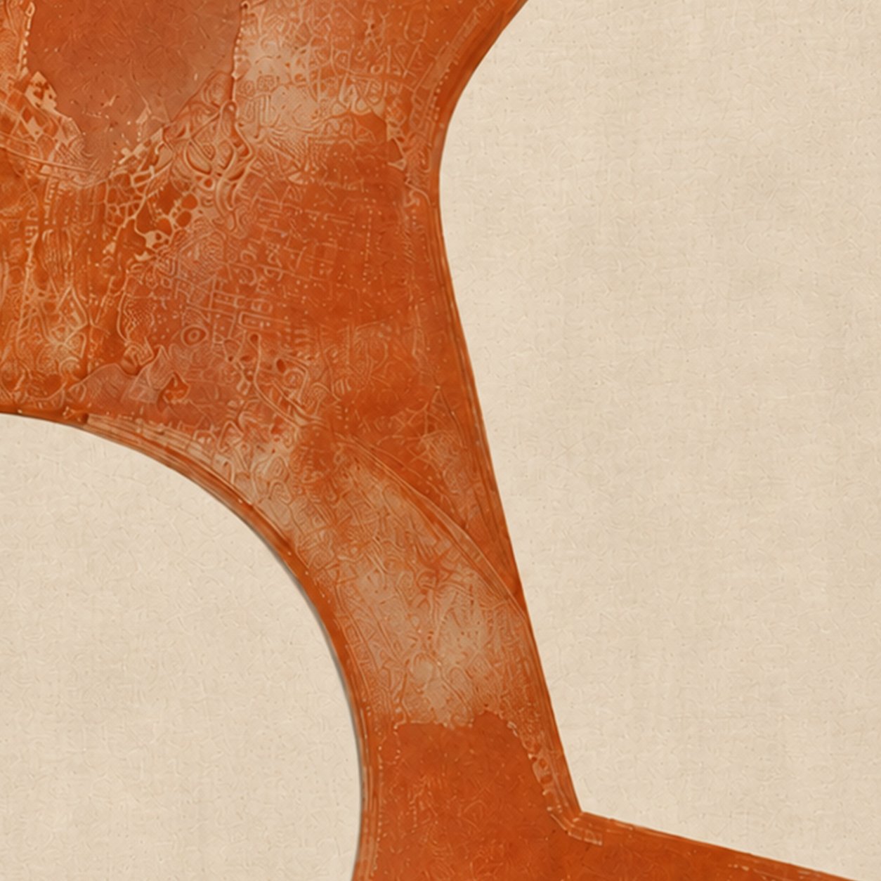 Modern Terracotta Abstract Canvas Wall Art | Minimalist Contemporary Painting thumb 2