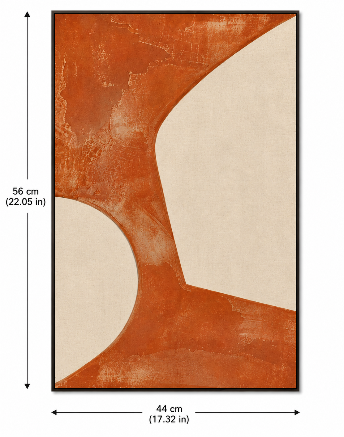 Modern Terracotta Abstract Canvas Wall Art | Minimalist Contemporary Painting thumb 3