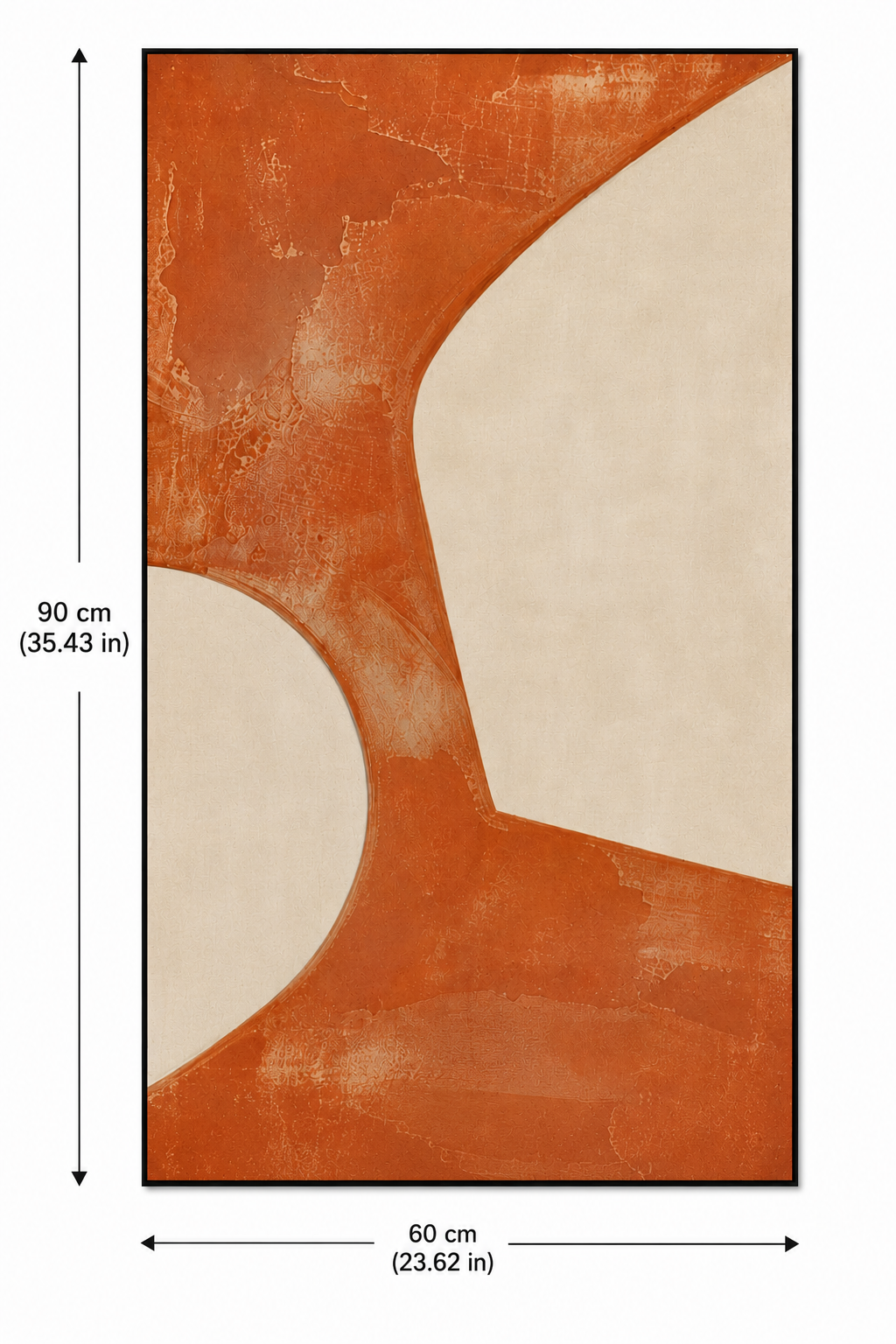Modern Terracotta Abstract Canvas Wall Art | Minimalist Contemporary Painting thumb 4
