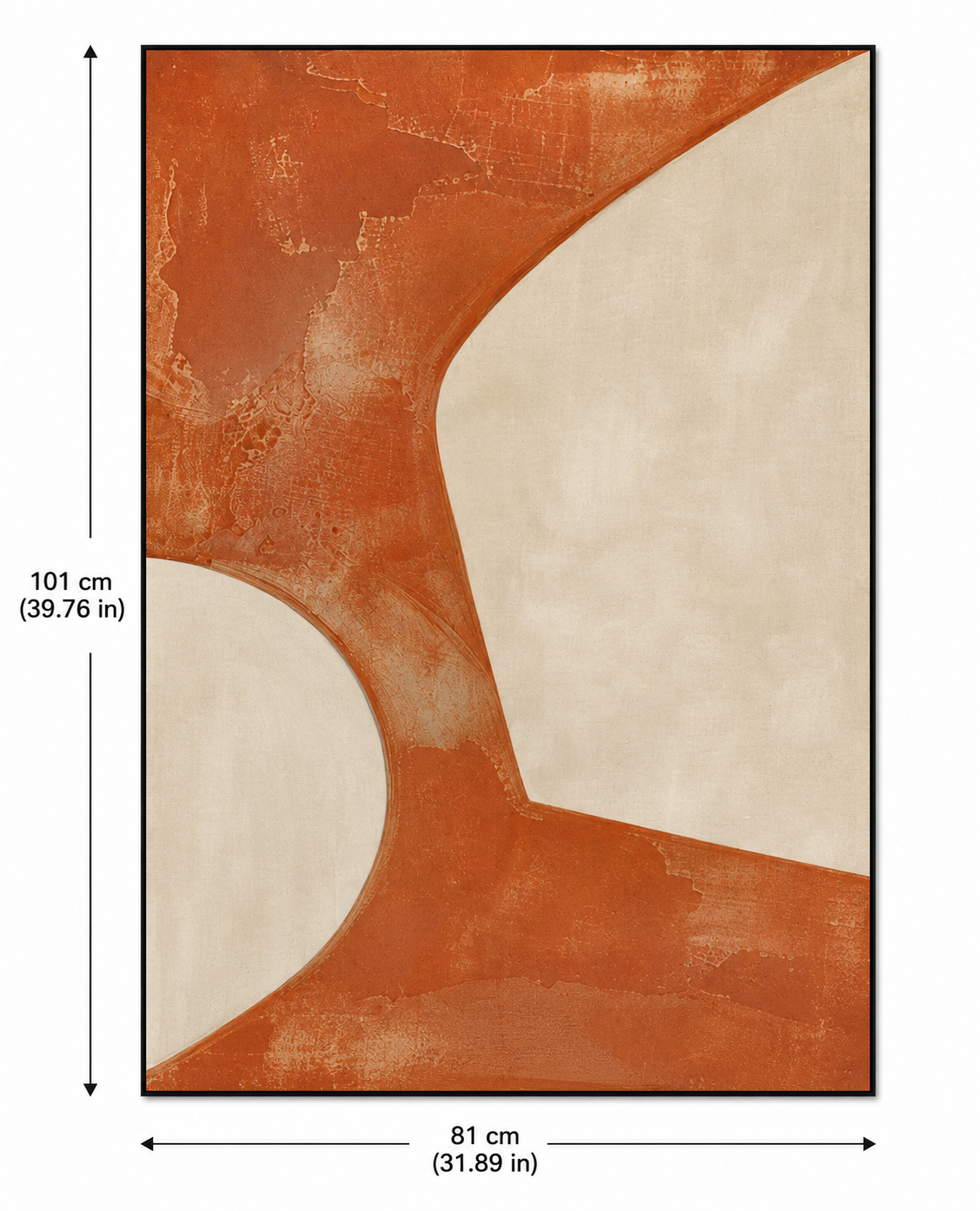 Modern Terracotta Abstract Canvas Wall Art | Minimalist Contemporary Painting thumb 5