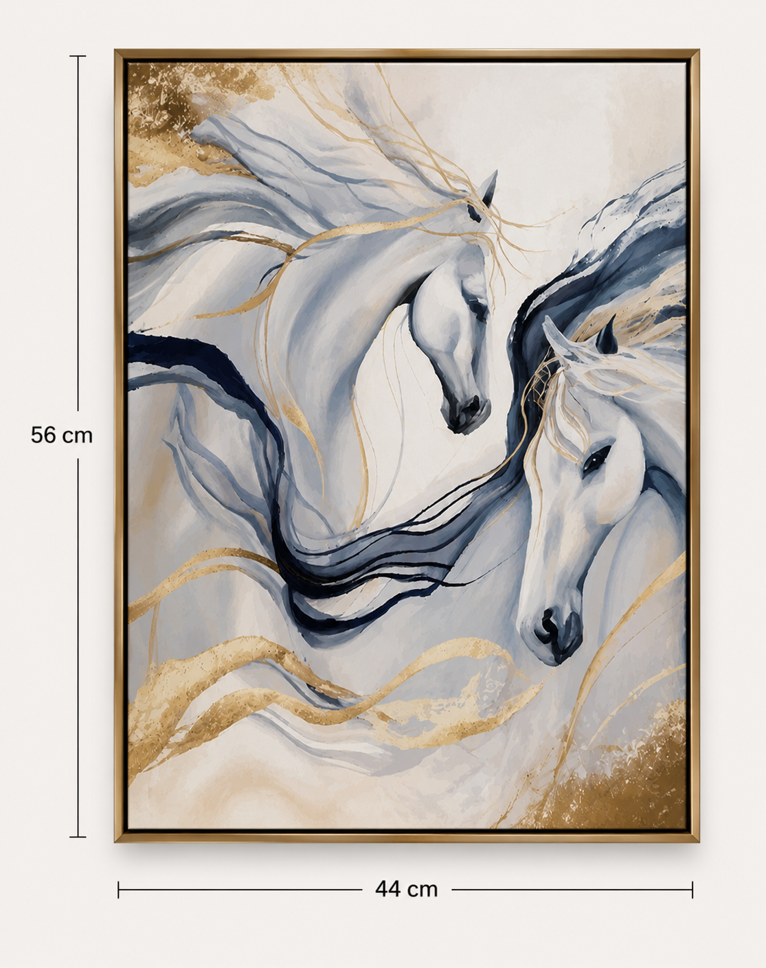 Majestic White Horses Canvas Wall Painting thumb 2