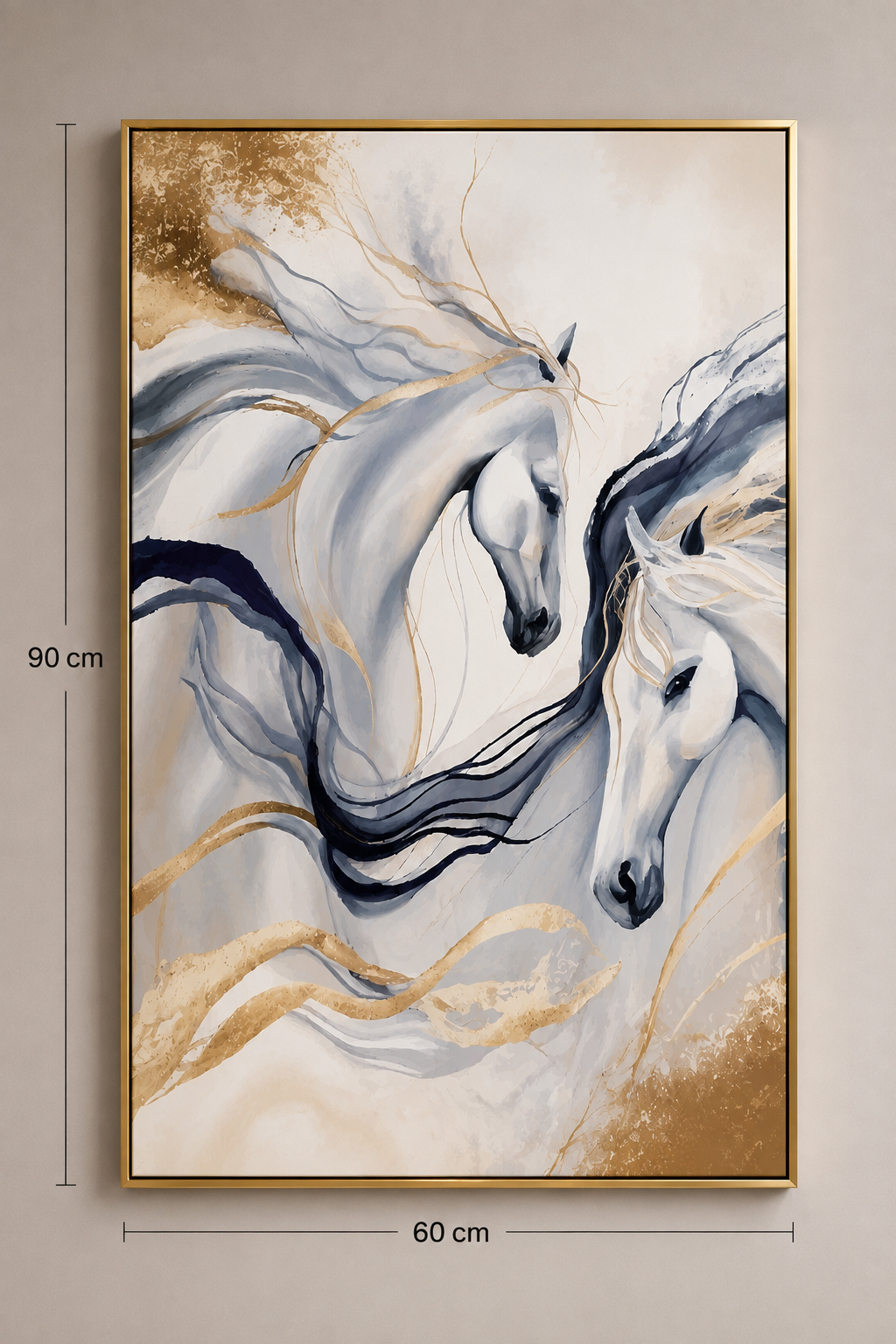 Majestic White Horses Canvas Wall Painting thumb 3