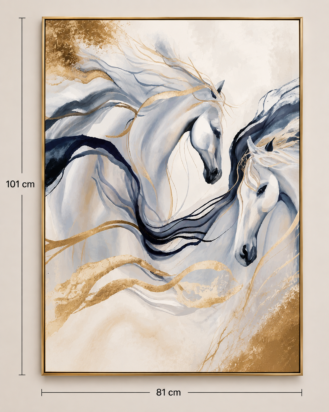 Majestic White Horses Canvas Wall Painting thumb 4