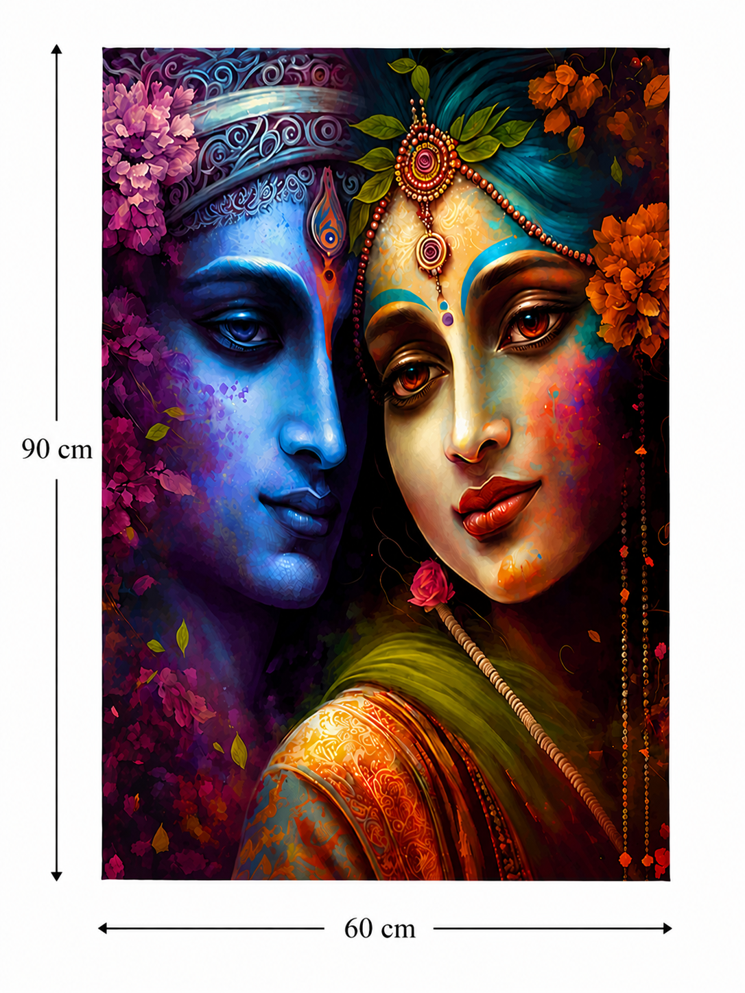 Divine Radha Krishna Premium Canvas Wall Painting thumb 2
