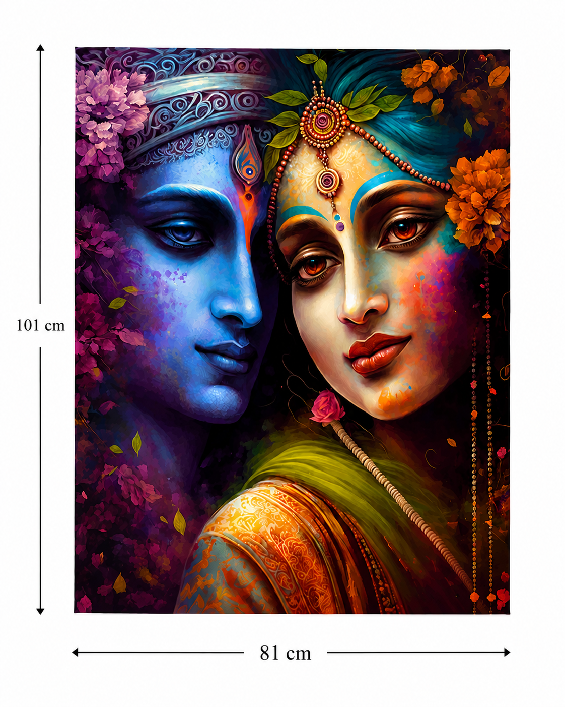 Divine Radha Krishna Premium Canvas Wall Painting thumb 3