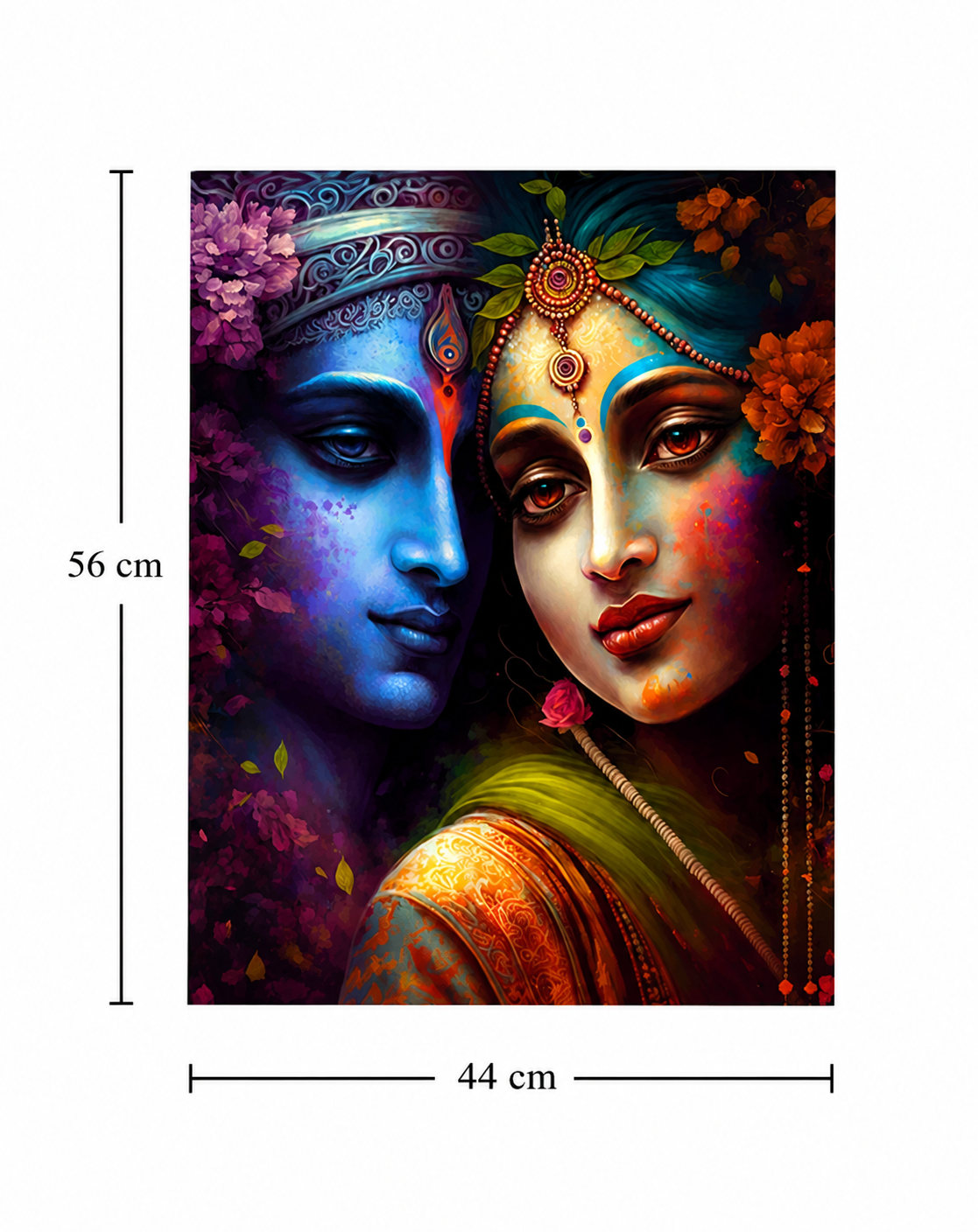 Divine Radha Krishna Premium Canvas Wall Painting thumb 5
