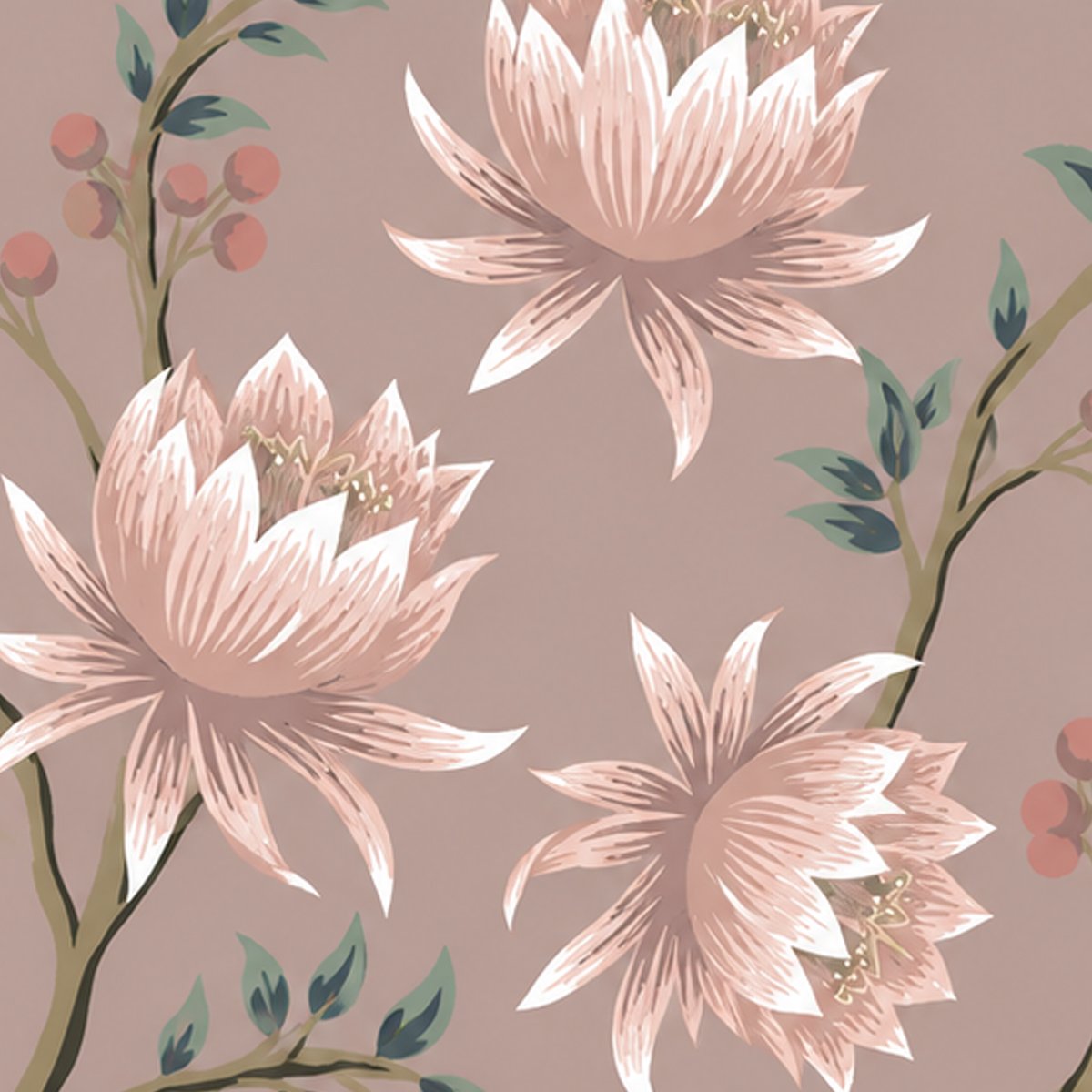 Blush Tropical Toucan & Cockatoo Botanical Wallpaper thumb 2