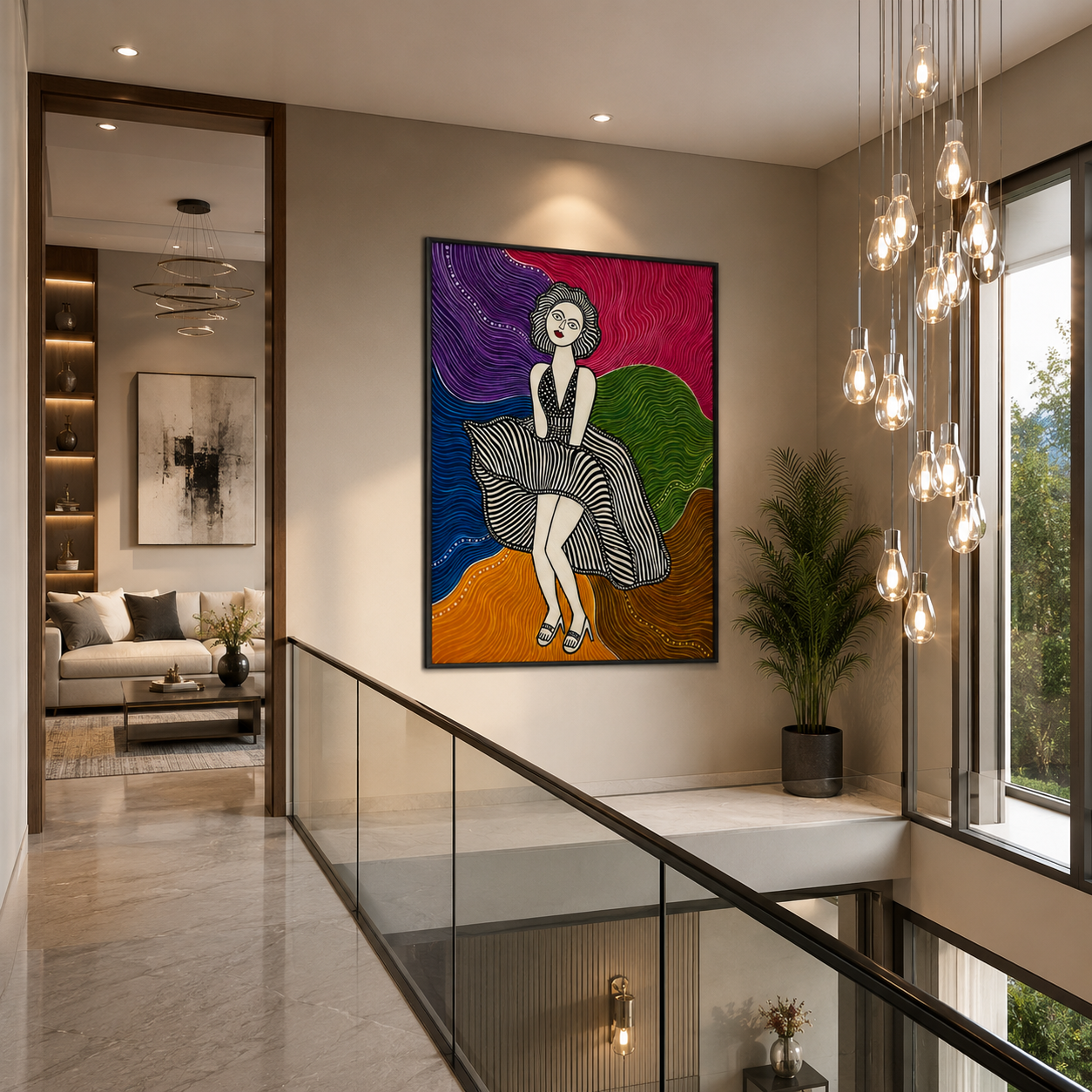 Vibrant Woman Abstract Contemporary Wall Art thumb 2