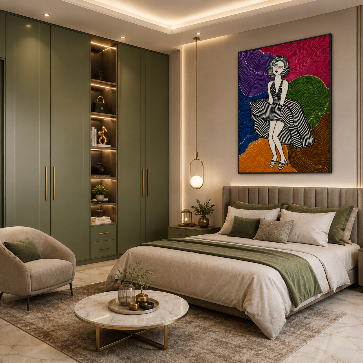 Vibrant Woman Abstract Contemporary Wall Art thumb 3