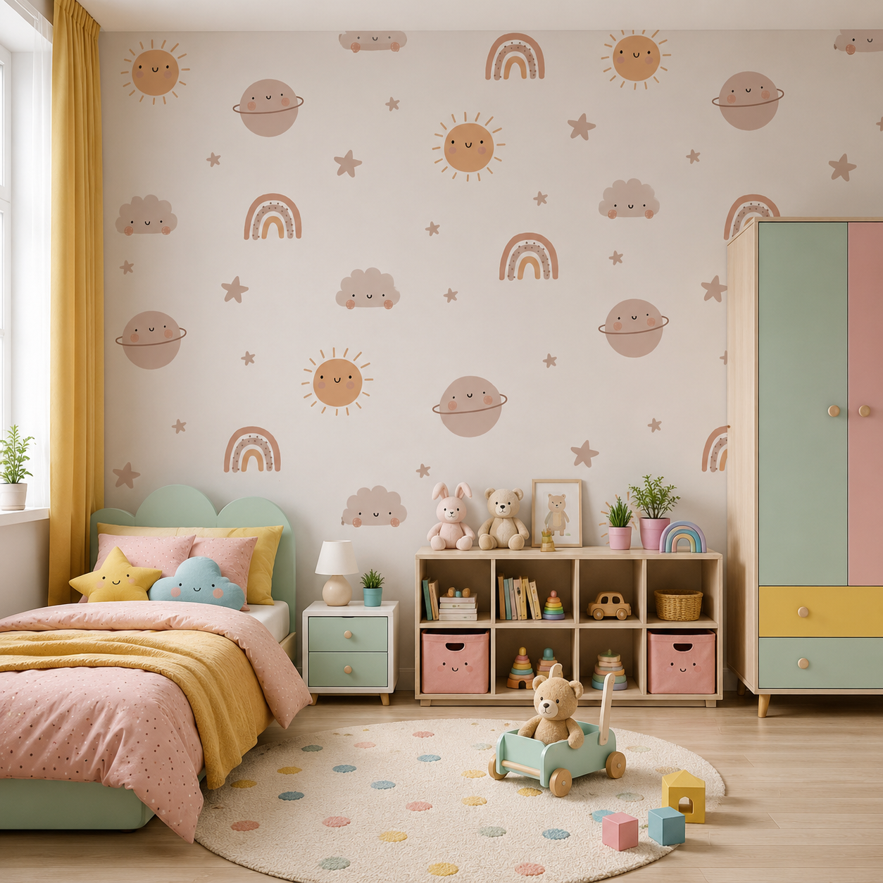 Happy Sky & Rainbow Kids Wallpaper thumb 3
