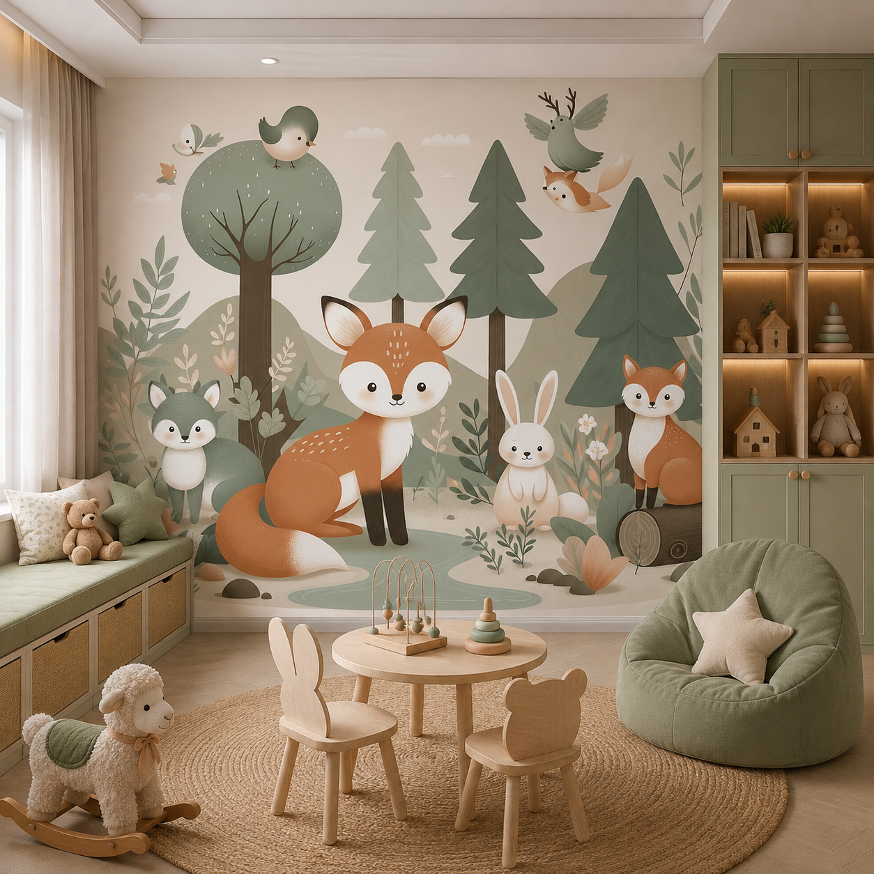 Enchanted Woodland Friends Kids Wallpaper thumb 3