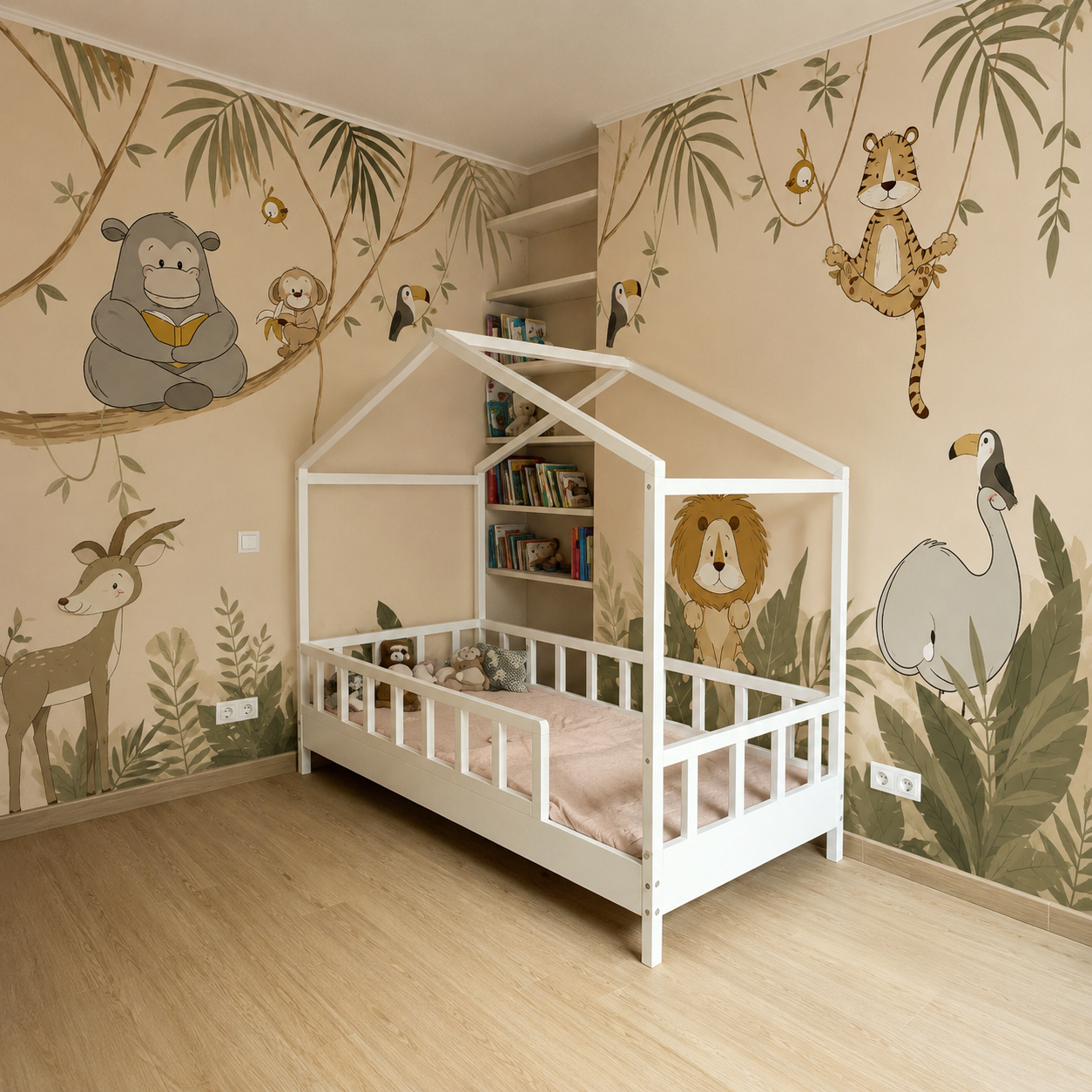 Whimsical Jungle Friends Kids Wallpaper thumb 4