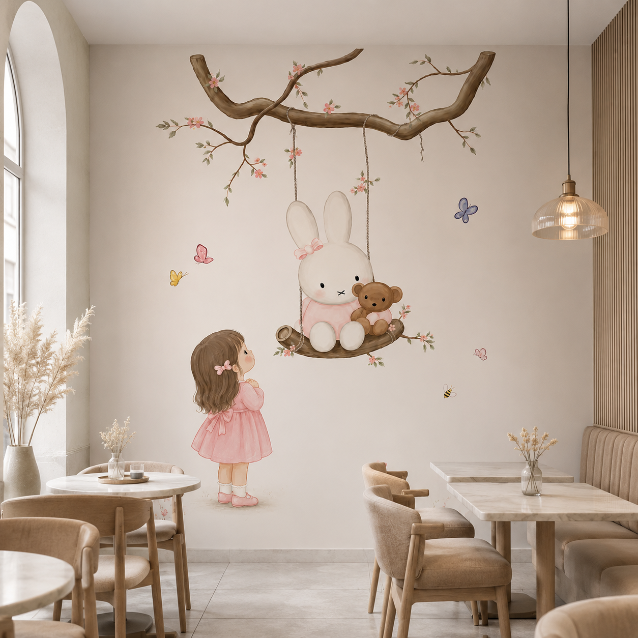 Dreamy Bunny Swing Kids Wallpaper thumb 2