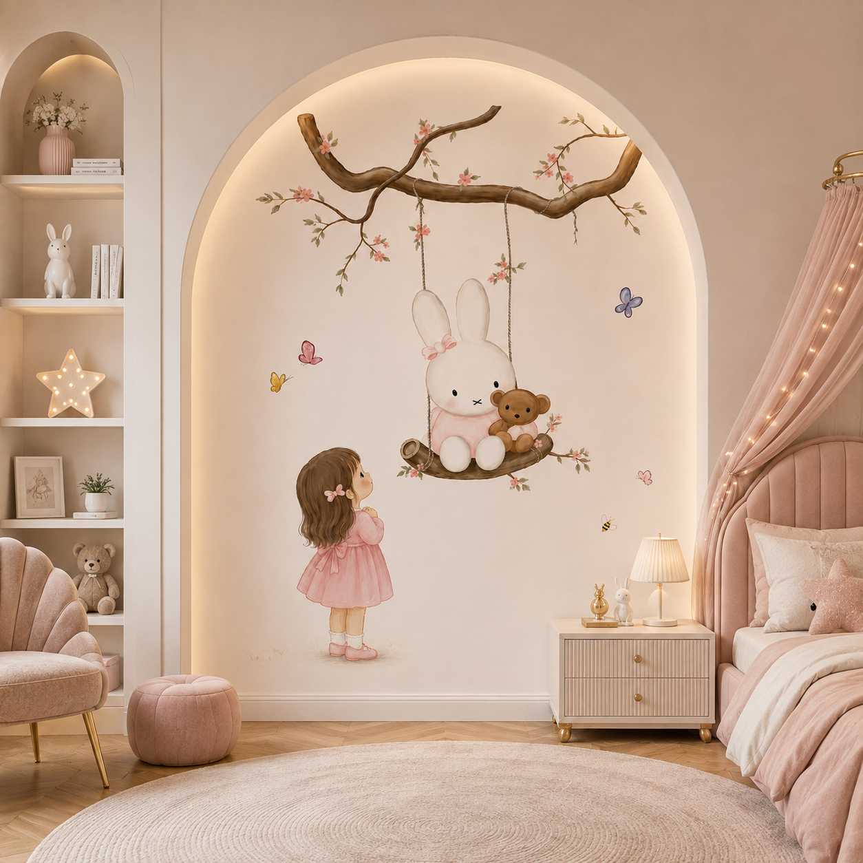 Dreamy Bunny Swing Kids Wallpaper thumb 3