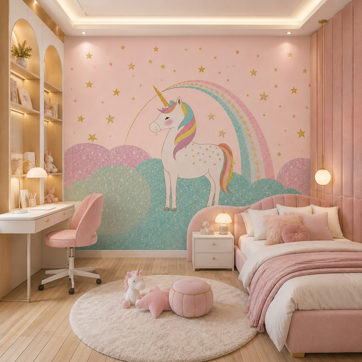 Magical Unicorn Rainbow Kids Wallpaper thumb 2