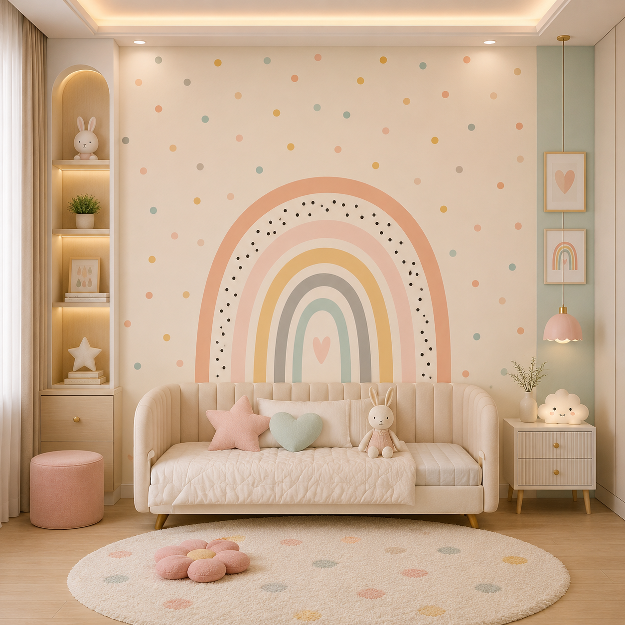 Pastel Rainbow Dreams Kids Wallpaper thumb 2
