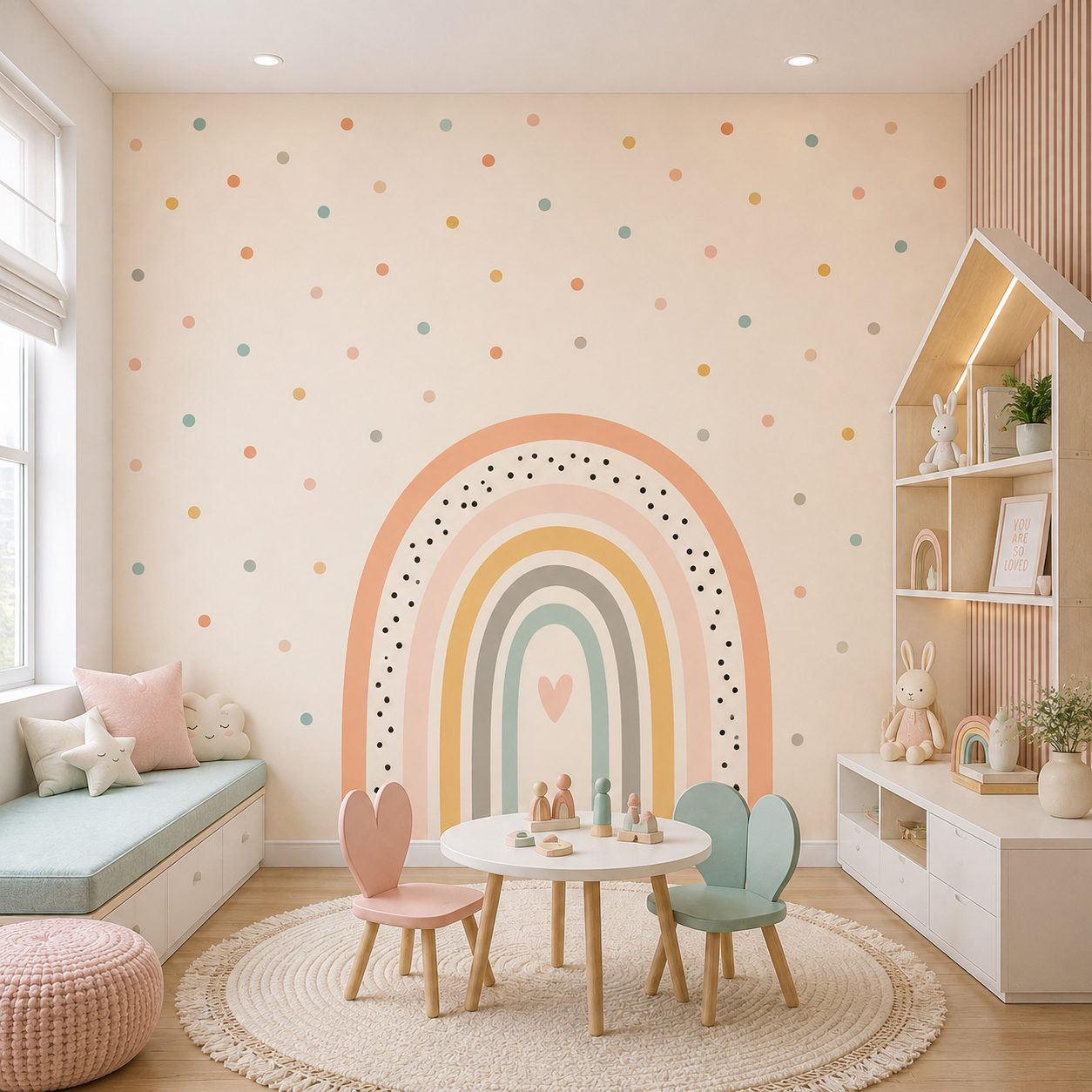 Pastel Rainbow Dreams Kids Wallpaper thumb 3