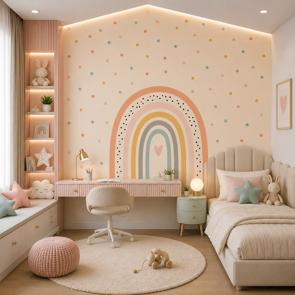 Pastel Rainbow Dreams Kids Wallpaper thumb 4