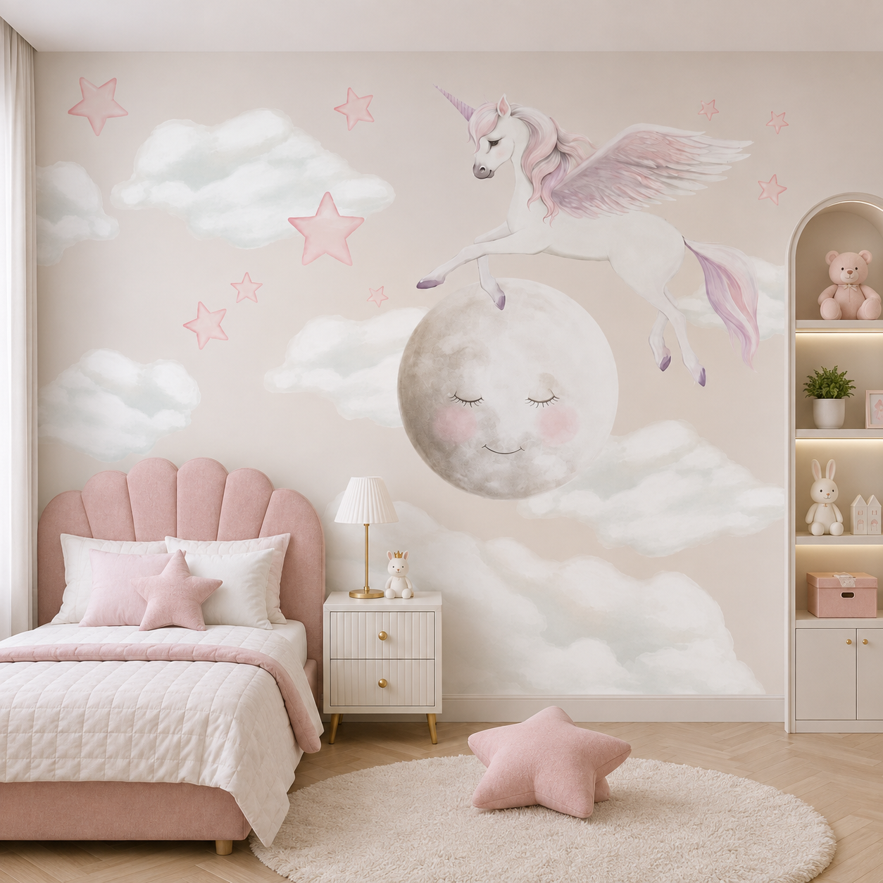 Dreamy Unicorn Moon Kids Wallpaper thumb 4