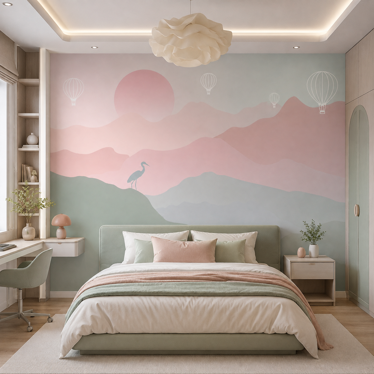 Pastel Dreamscape Mountain Wallpaper thumb 2