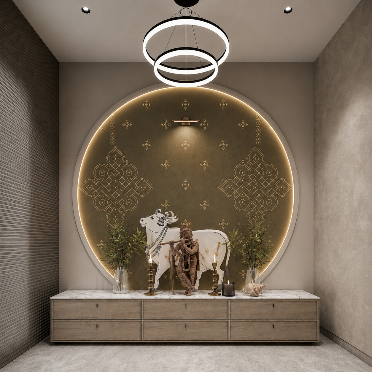 Heritage Gold Kolam Wallpaper thumb 3