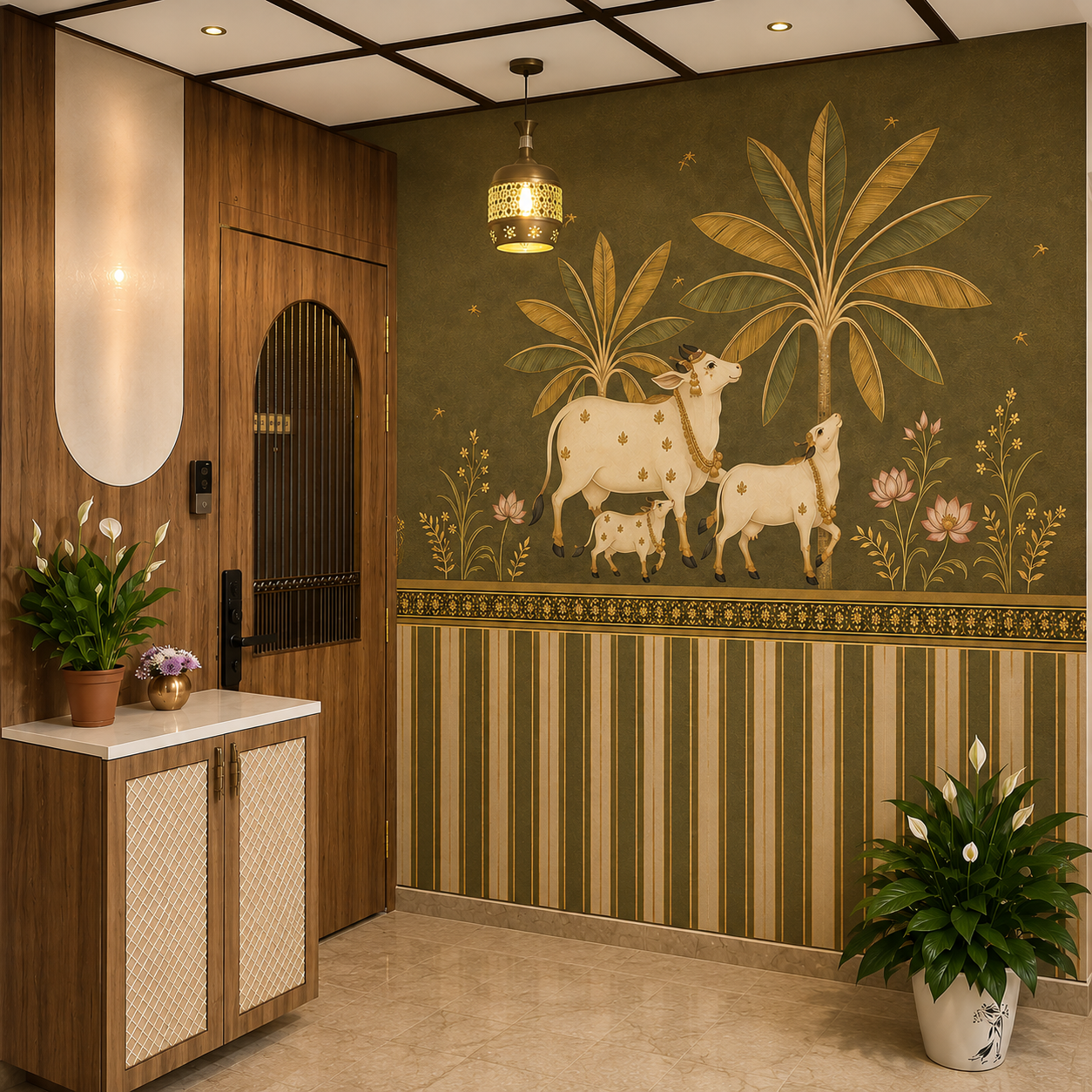Sacred Cow Heritage Botanical Wallpaper thumb 4