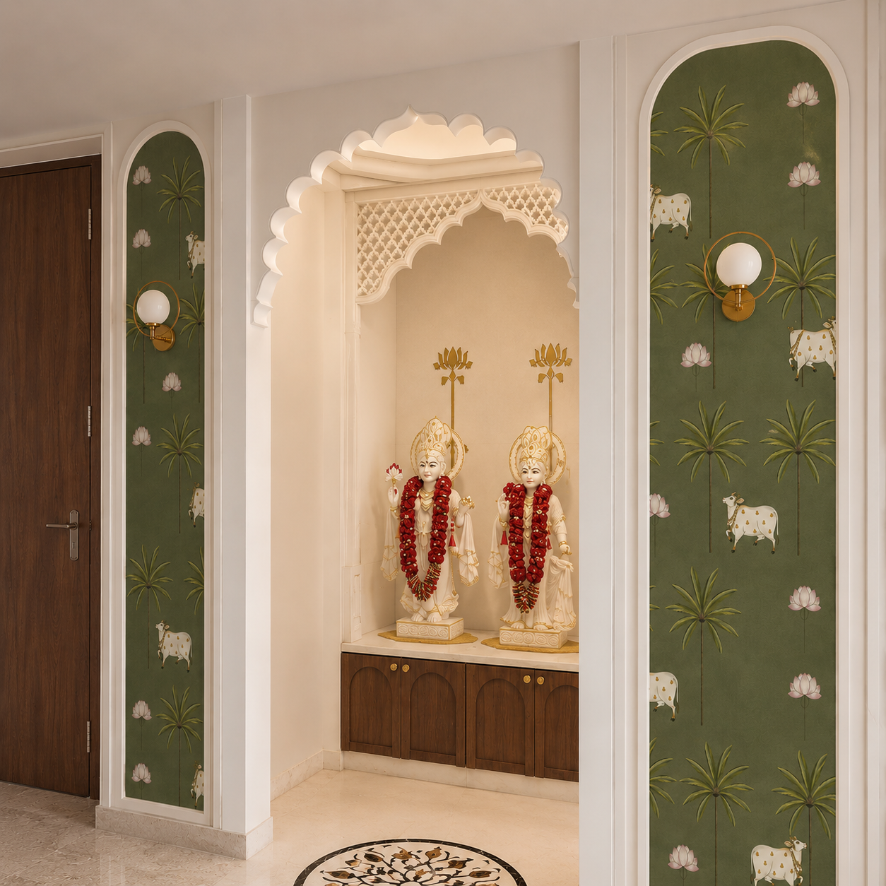 Sacred Cow & Lotus Heritage Wallpaper thumb 2