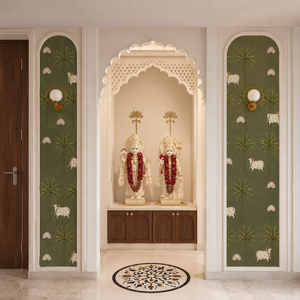 Sacred Cow & Lotus Heritage Wallpaper thumb 3