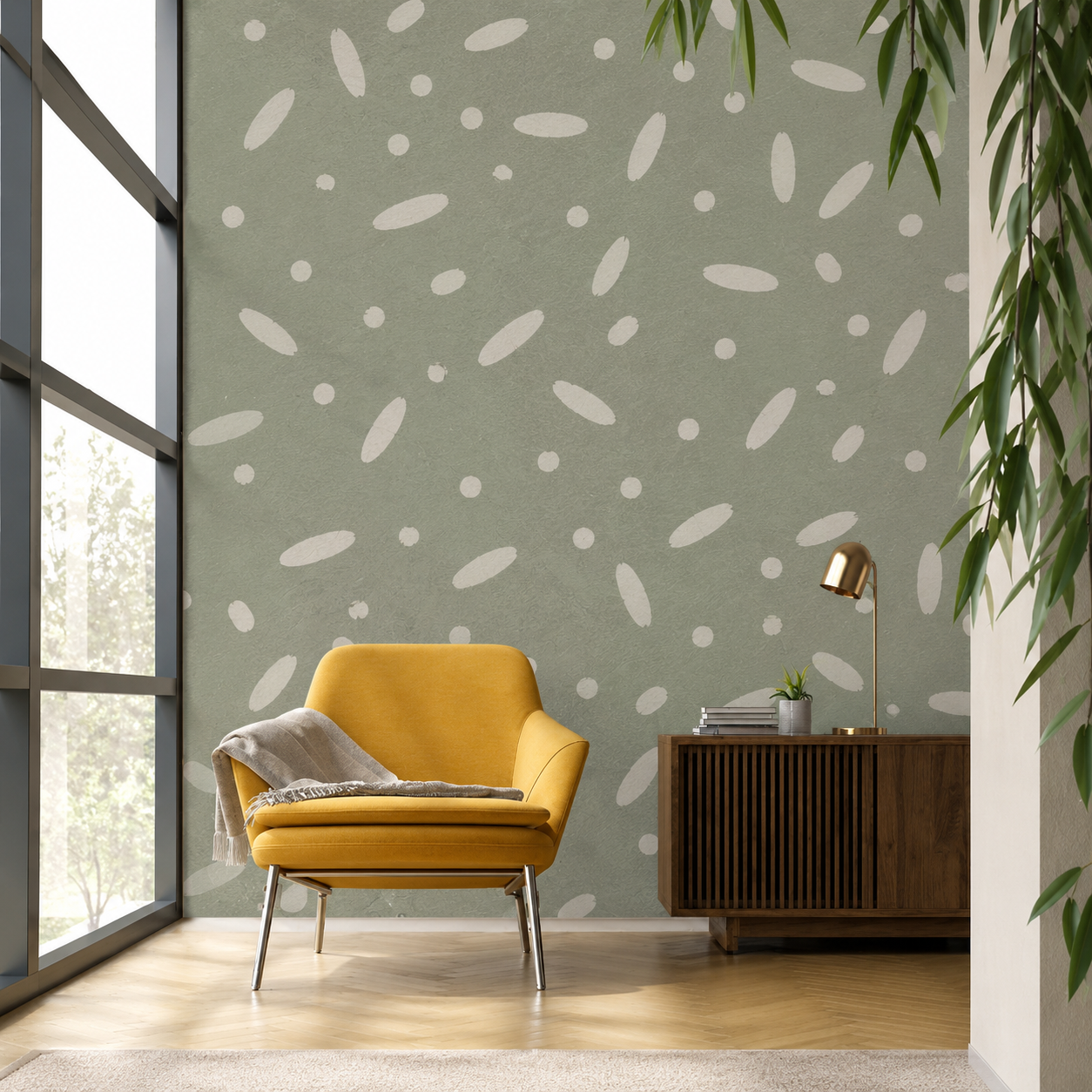 Sage Pebble Abstract Wallpaper thumb 2