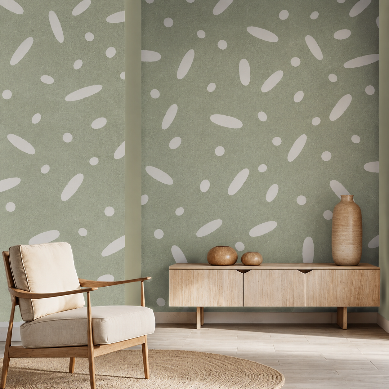 Sage Pebble Abstract Wallpaper thumb 3